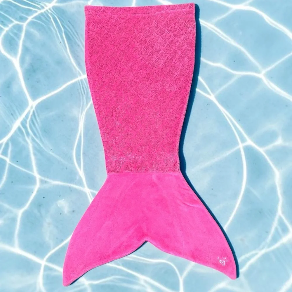 Justice. Hot Pink Sparkly  Mermaid Tail Blanket- Make a Splash 💦 Cute & Cuddly